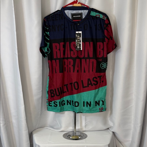 Reason Red and Green Graphic Men's Tee - Picture 1 of 3